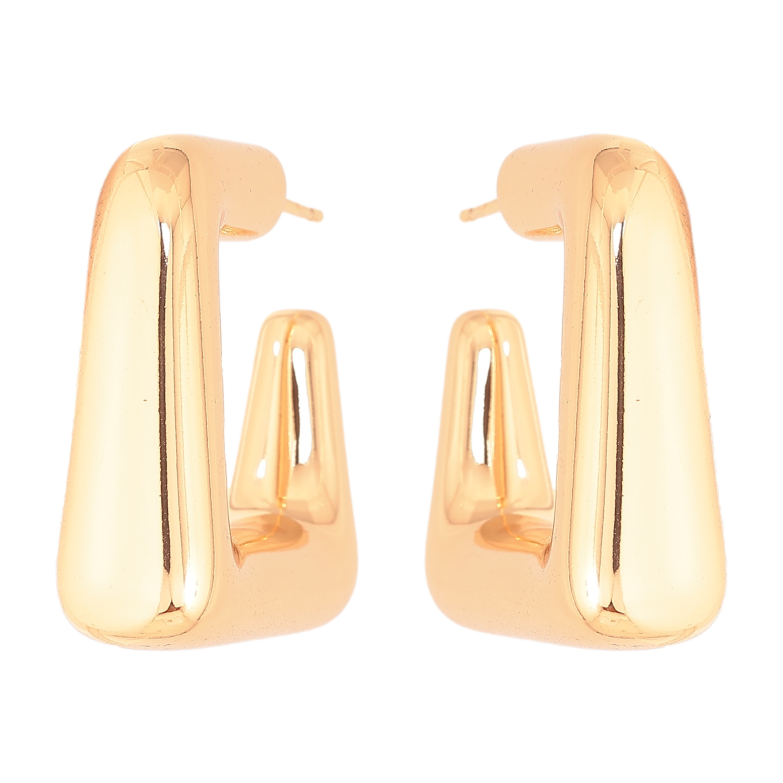 Серьги Xuping цвет Позолота 18К пусеты "Объемные дуги" фото №21