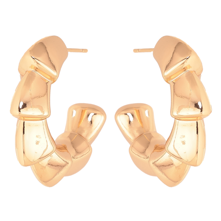 Серьги Xuping цвет Позолота 18К пусеты "Декоративные дуги" фото №22
