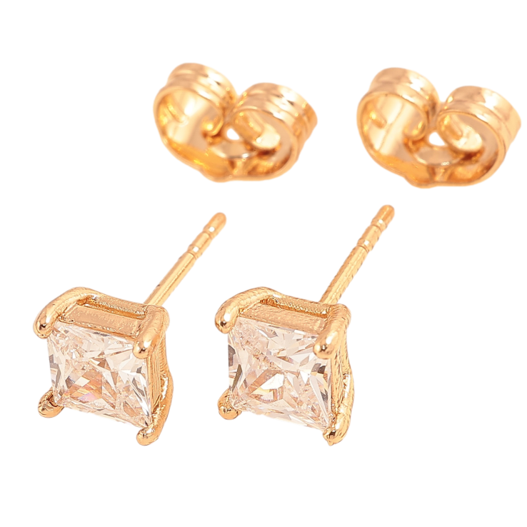 Серьги Xuping цвет Позолота 18К пусеты "Кристаллы в 4-х крапановой оправе" 5х5мм фото №17 Серьги Xuping цвет Позолота 18К пусеты "Кристаллы в 4-х крапановой оправе" 5х5мм фото №17