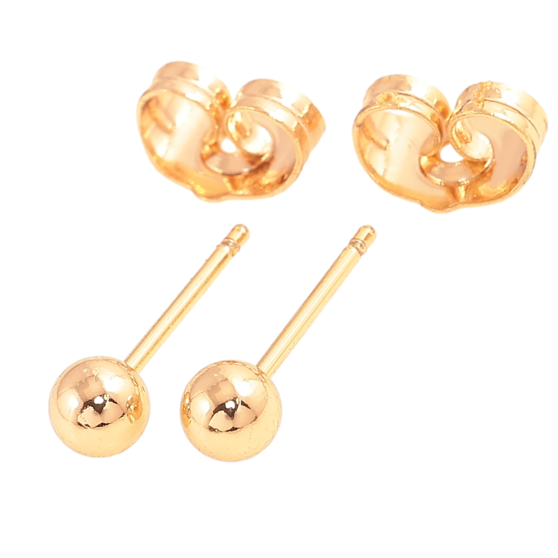 Сережки Xuping колір Позолота 18К пусети "Кульки" ø 4мм фото №14