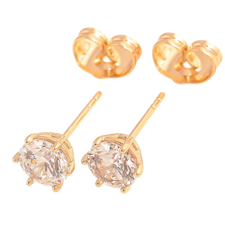 Серьги Xuping цвет Позолота 18К пусеты "Кристаллы в 6-ти крапановой оправе" ø 6мм фото №19 Серьги Xuping цвет Позолота 18К пусеты "Кристаллы в 6-ти крапановой оправе" ø 6мм фото №19