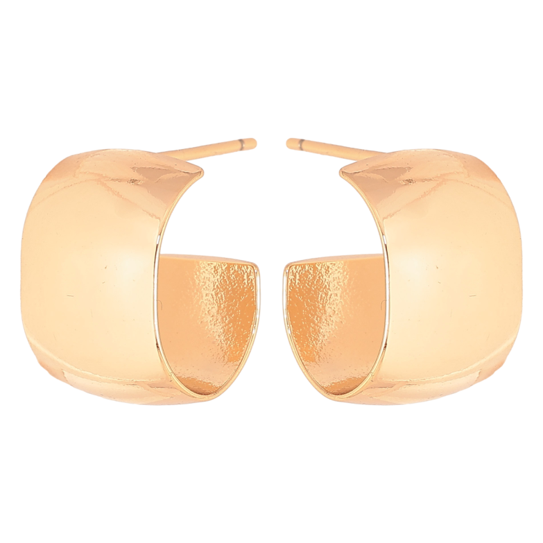 Серьги Xuping цвет Позолота 18К пусеты "Широкие дуги" фото №18