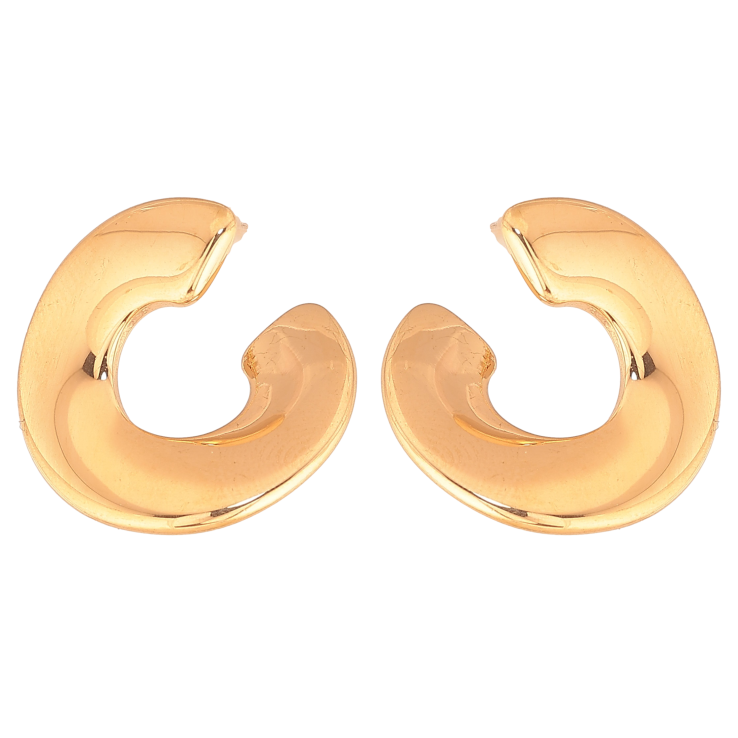 Серьги Xuping цвет Позолота 18К пусеты "Декоративные кольца" фото №8