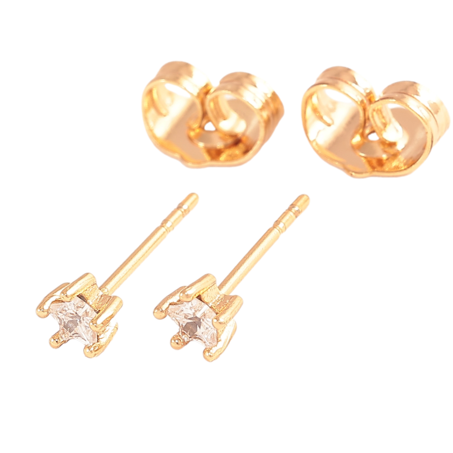 Серьги Xuping цвет Позолота 18К пусеты "Кристальные звезды" 4мм фото №1 Серьги Xuping цвет Позолота 18К пусеты "Кристальные звезды" 4мм фото №1