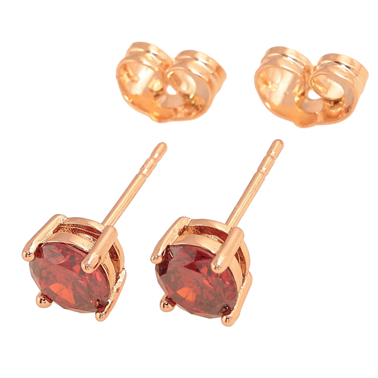 Сережки Xuping колір Позолота РВ пусети "Червоні кристали в 4-х крапановій оправі" ø 6мм фото №7 Сережки Xuping колір Позолота РВ пусети "Червоні кристали в 4-х крапановій оправі" ø 6мм фото №7