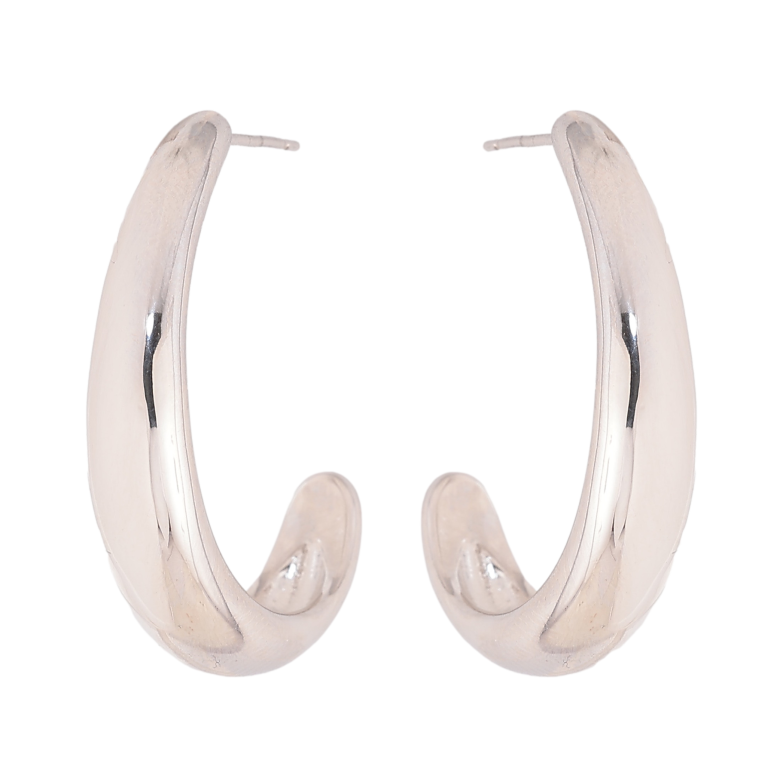 Сережки Xuping колір Родій пусети "Дуги" фото №4 Сережки Xuping колір Родій пусети "Дуги" фото №4