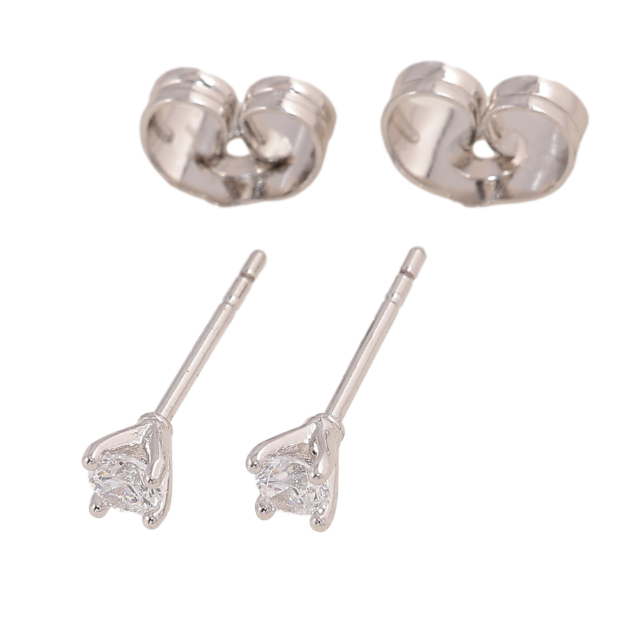 Серьги Xuping цвет Родий пусеты "Кристаллы в 4-х крапановой оправе" ø 3мм фото №1 Серьги Xuping цвет Родий пусеты "Кристаллы в 4-х крапановой оправе" ø 3мм фото №1