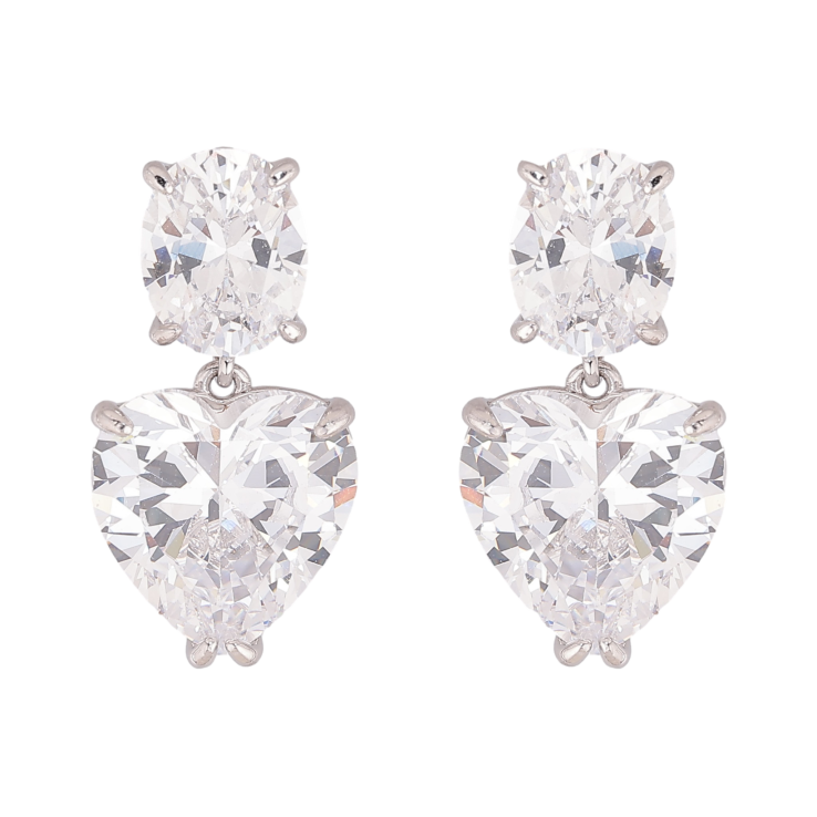 Сережки Xuping колір Родій пусети "Кристальні підвіски" фото №21 Сережки Xuping колір Родій пусети "Кристальні підвіски" фото №21