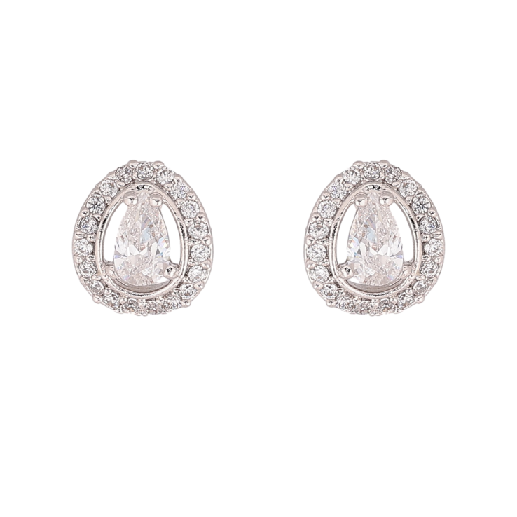 Серьги Xuping цвет Родий пусеты "Кристальные капельки" фото №6 Серьги Xuping цвет Родий пусеты "Кристальные капельки" фото №6