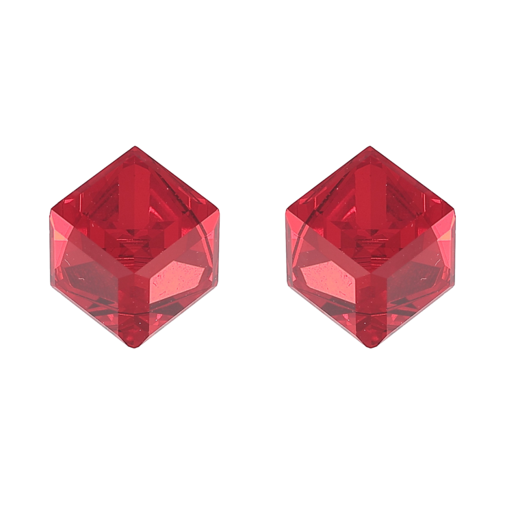 Сережки Xuping колір Родій із кристалами Swarovski пусети "Кристальні кубики Siam" 8х8мм фото №21