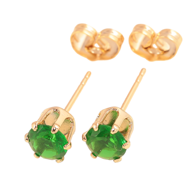 Серьги Xuping цвет позолота 18К пусеты зеленые кристаллы в 6-ти крапановой оправе ø 6мм фото №17 Серьги Xuping цвет позолота 18К пусеты зеленые кристаллы в 6-ти крапановой оправе ø 6мм фото №17