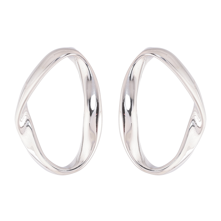 Сережки Нержавіюча сталь пусети "Овальні" фото №8