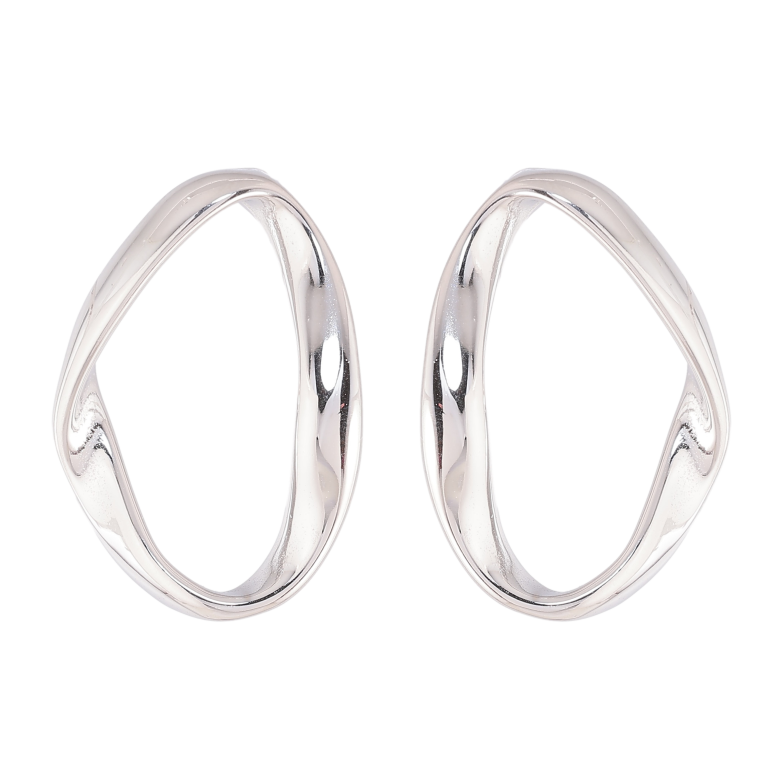 Сережки Нержавіюча сталь пусети "Овальні" фото №1