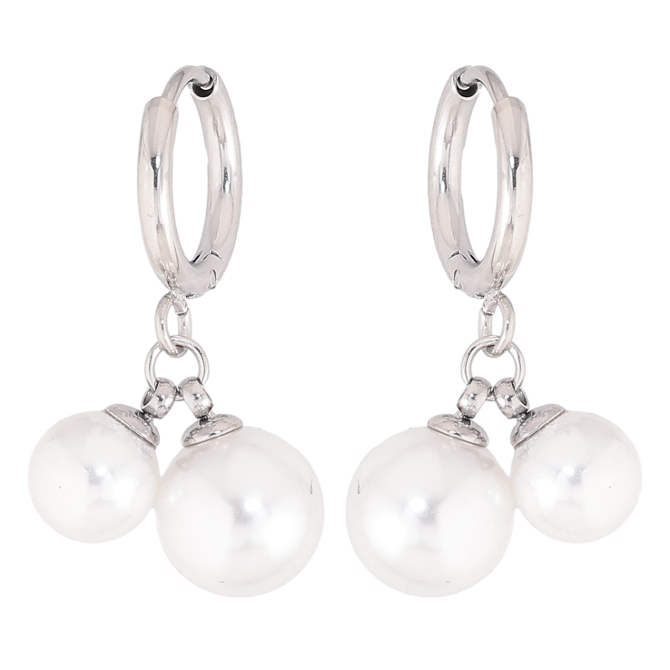 Серьги Нержавеющая сталь подвески на колечках "Жемчужины" фото №13