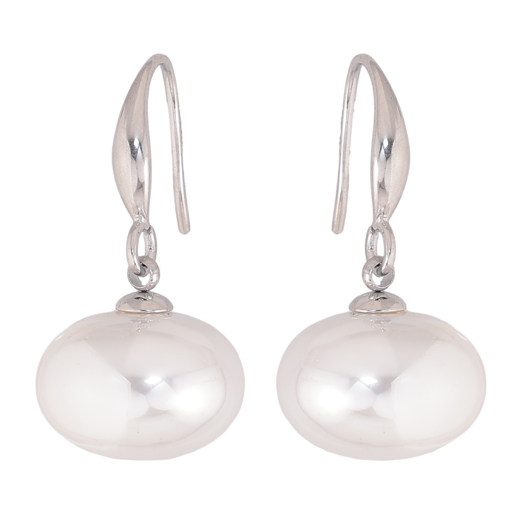 Серьги Нержавеющая сталь французский замок "Жемчужины" ø 15мм фото №11