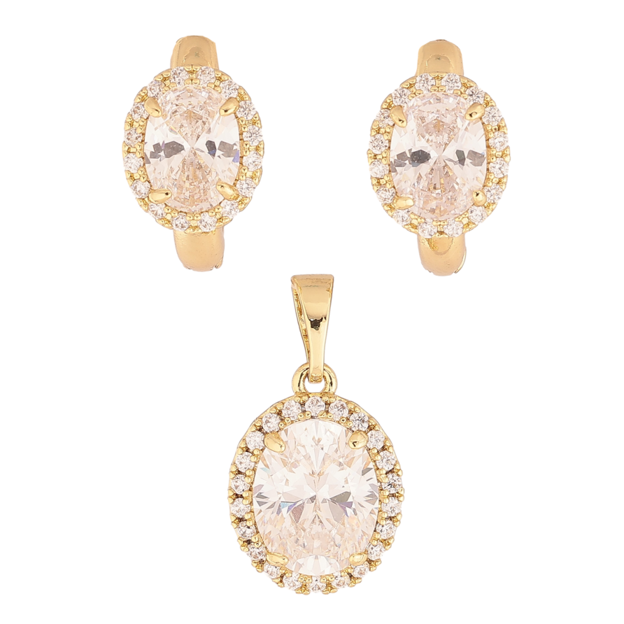 Набір Xuping колір Позолота 14K "Кришталевий блиск фото №1 Набір Xuping колір Позолота 14K "Кришталевий блиск фото №1