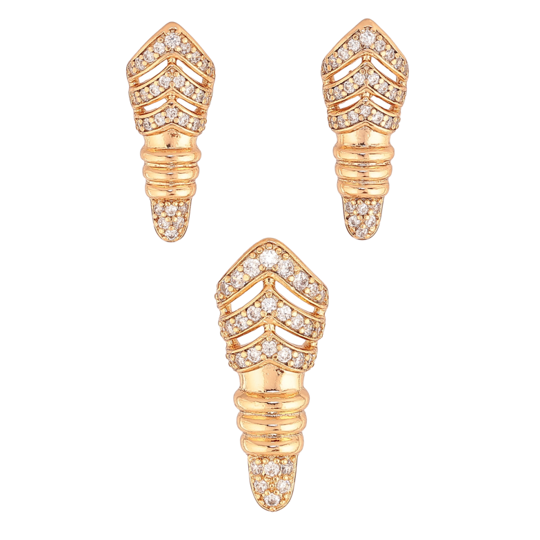 Набір Xuping колір Позолота 18K сережки кулон "Візерунок з кристалами" фото №1