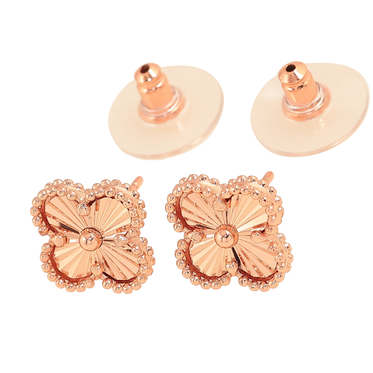 Набір Сережки Нержавіюча сталь пусети "Конюшина" 11х11мм фото №10