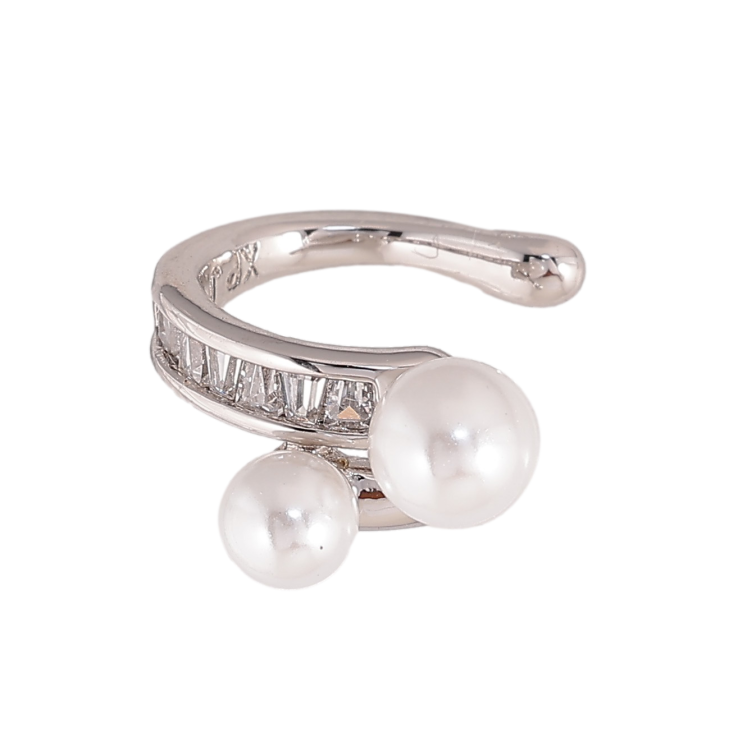 Серьги Xuping цвет Родий моно- каффа "Узор с кристаллами и жемчужинами" фото №13 Серьги Xuping цвет Родий моно- каффа "Узор с кристаллами и жемчужинами" фото №13