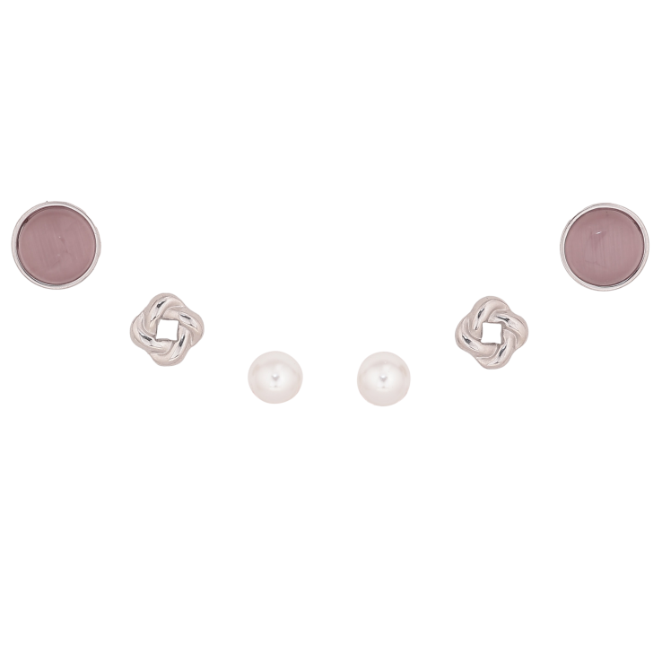 Серьги Набор (3 пары) Xuping TTM Stainless Steel цвет Родий пусеты "Кристаллы, цветочки и жемчужины" ø 5мм, 8мм фото №13 Серьги Набор (3 пары) Xuping TTM Stainless Steel цвет Родий пусеты "Кристаллы, цветочки и жемчужины" ø 5мм, 8мм фото №13