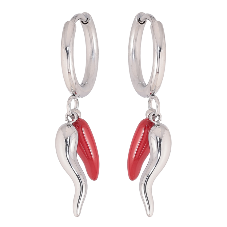 Серьги Нержавеющая сталь подвески на колечках "Перчинки" фото №14