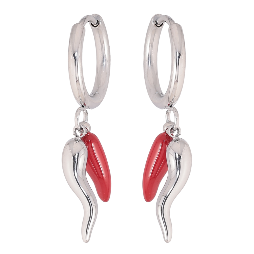 Серьги Нержавеющая сталь подвески на колечках "Перчинки" фото №1