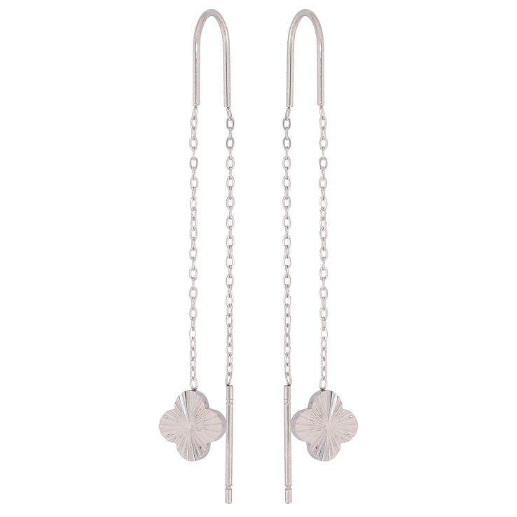 Сережки Нержавіюча сталь протяжки "Конюшина" фото №8