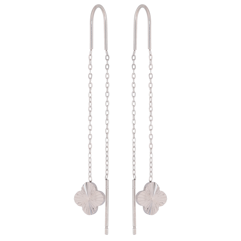 Сережки Нержавіюча сталь протяжки "Конюшина" фото №1