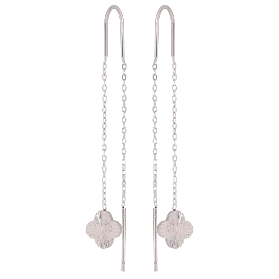 Сережки Нержавіюча сталь протяжки "Конюшина" фото №1