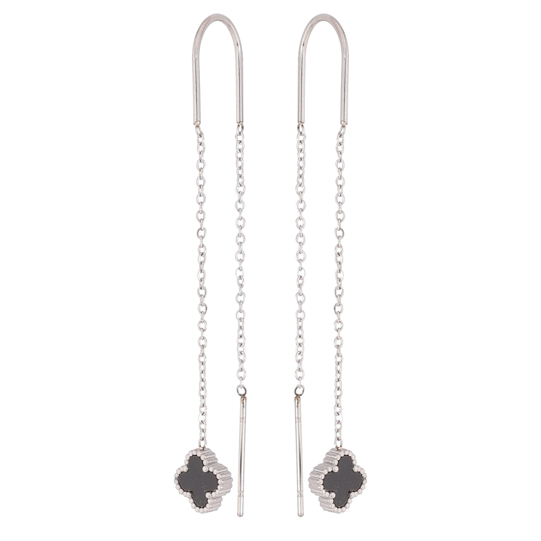 Сережки Нержавіюча сталь протяжки "Конюшина" фото №1