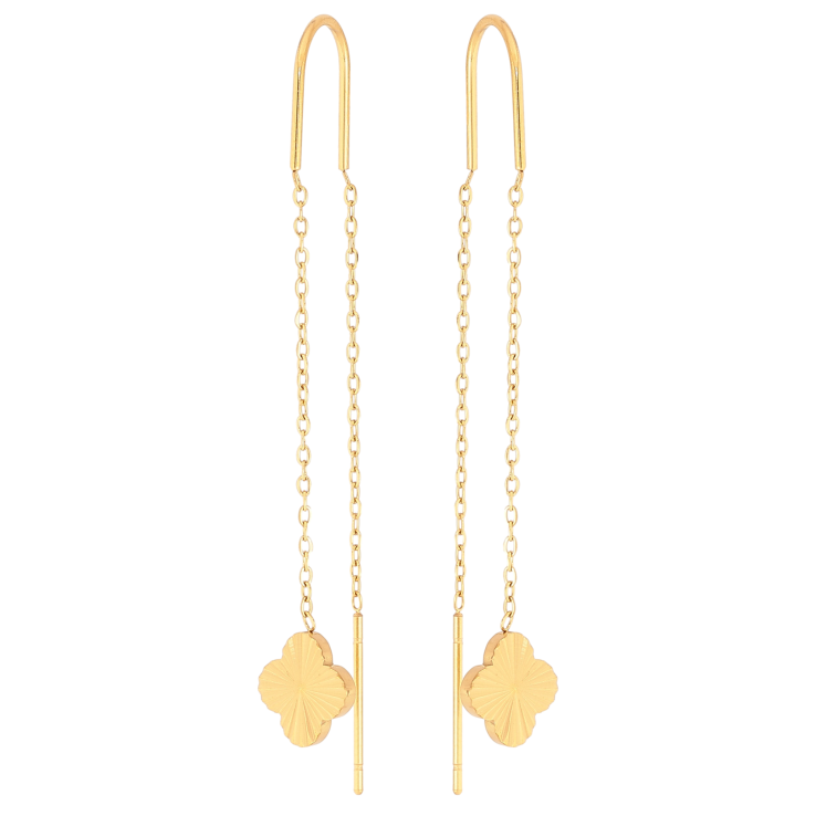 Сережки Нержавіюча сталь протяжки "Конюшина" фото №21