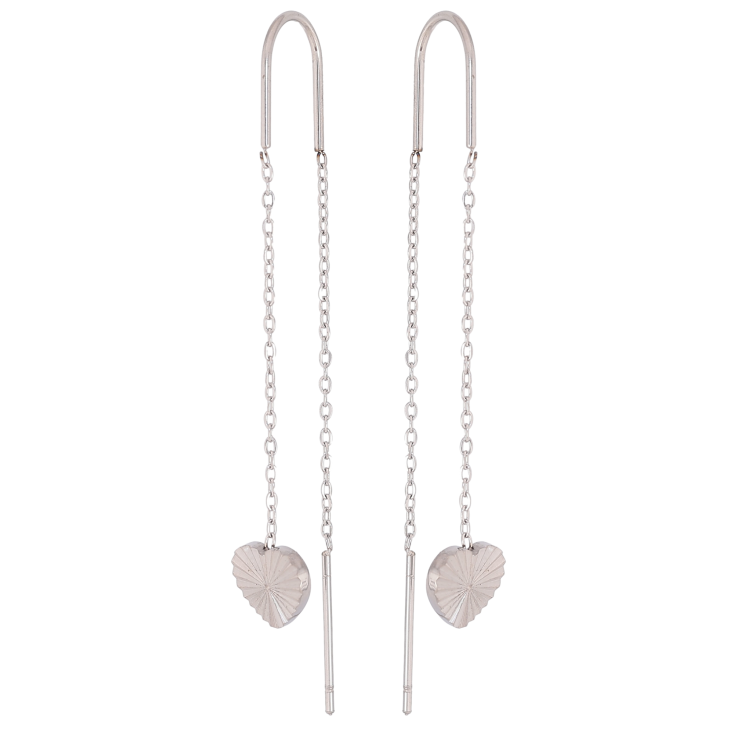 Сережки Нержавіюча сталь протяжки "Сердечка" фото №3