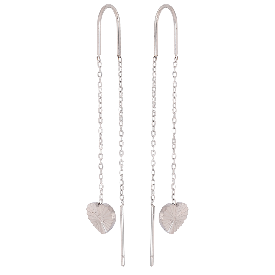 Сережки Нержавіюча сталь протяжки "Сердечка" фото №1