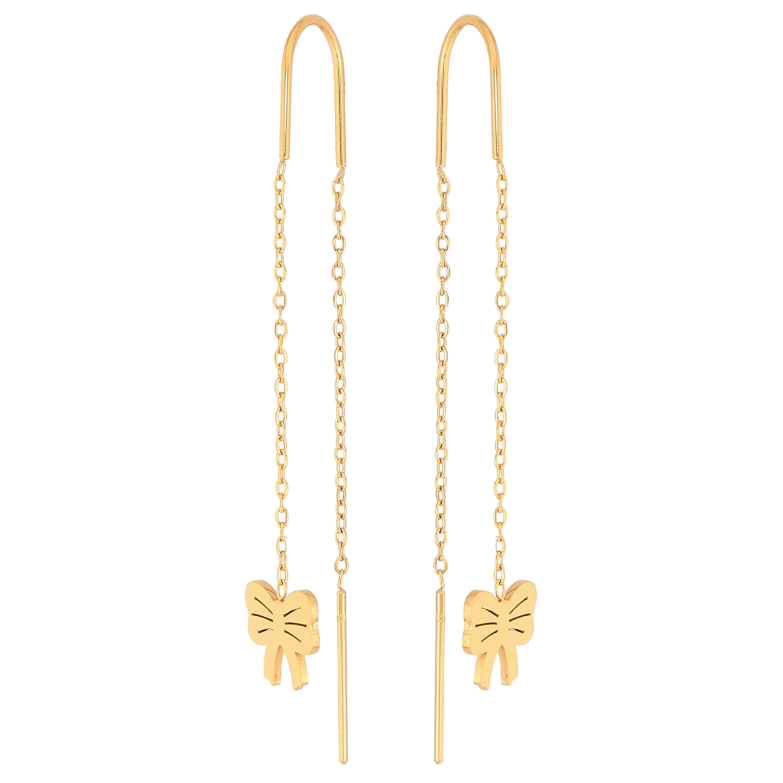 Сережки Нержавіюча сталь протяжки "Банти" фото №2 Сережки Нержавіюча сталь протяжки "Банти" фото №2