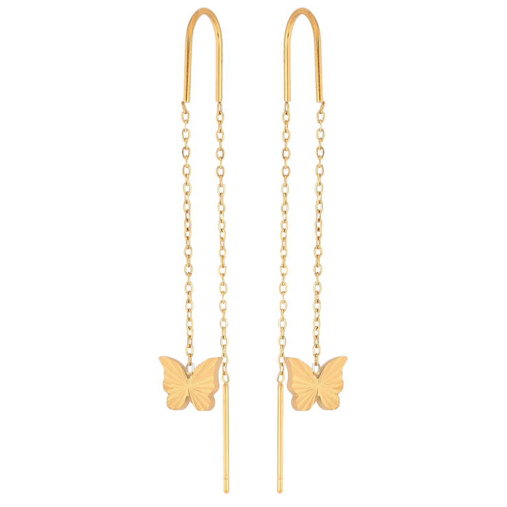 Сережки Нержавіюча сталь протяжки "Метелики" фото №17