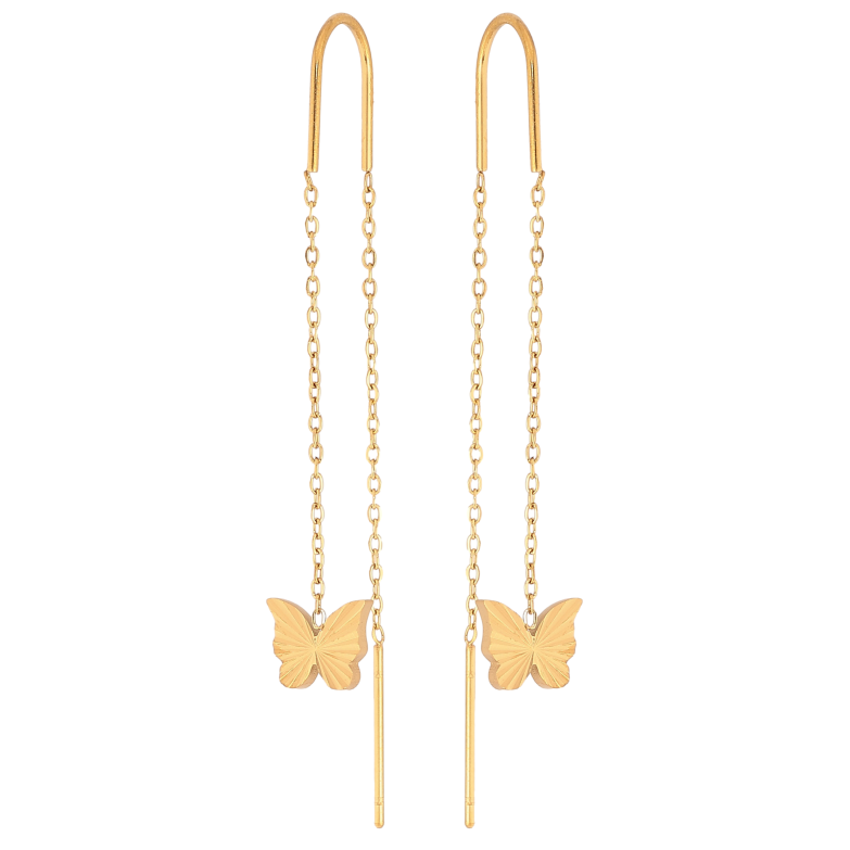 Сережки Нержавіюча сталь протяжки "Метелики" фото №1