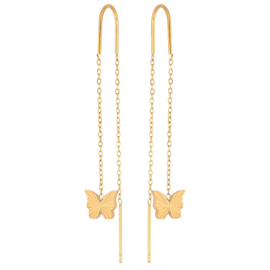 Сережки Нержавіюча сталь протяжки "Метелики" фото №1