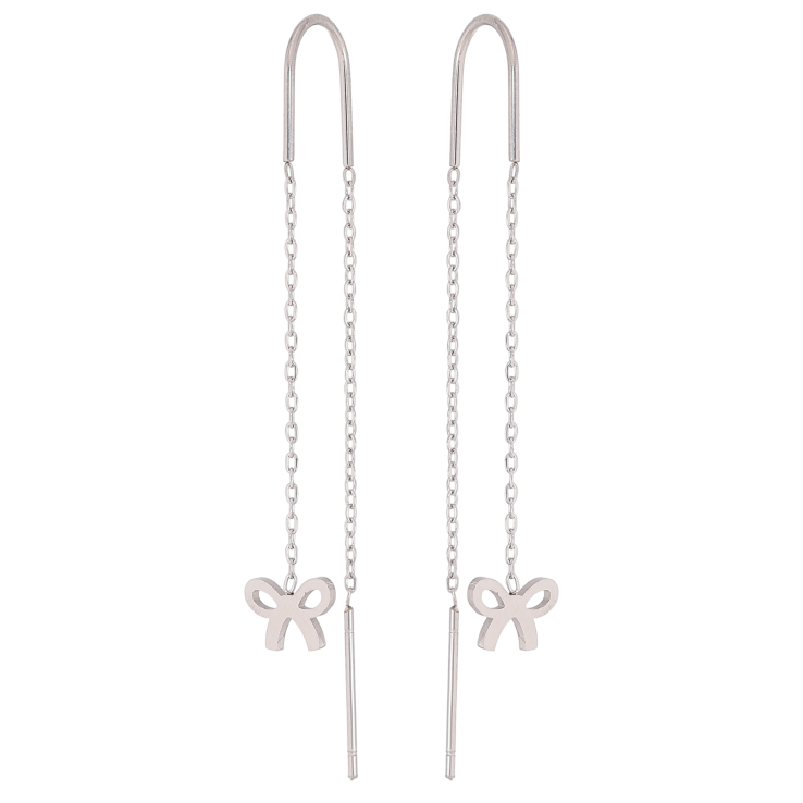 Сережки Нержавіюча сталь протяжки "Банти" фото №9