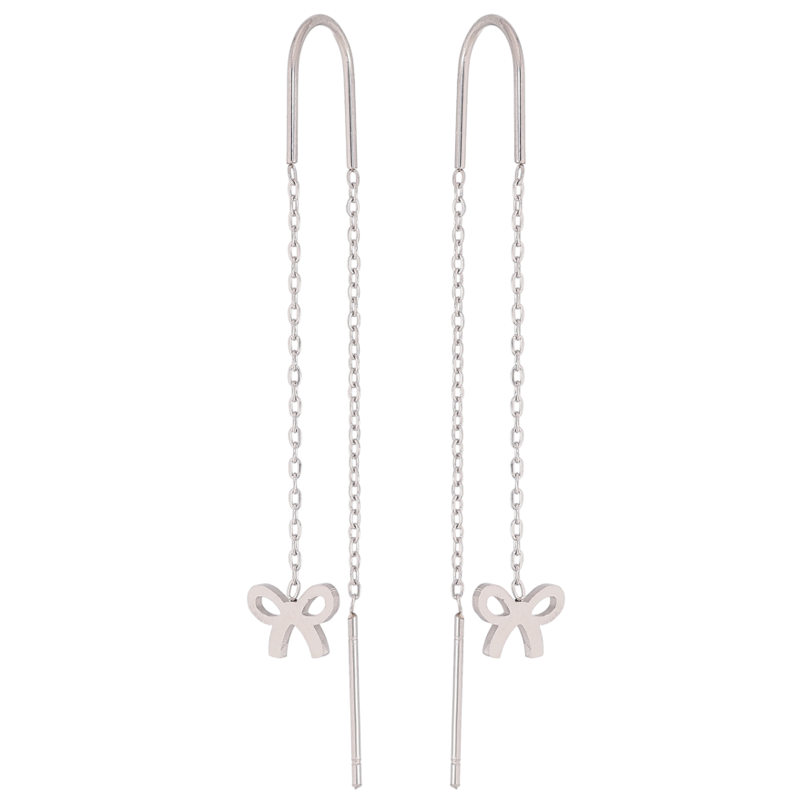 Сережки Нержавіюча сталь протяжки "Банти" фото №1