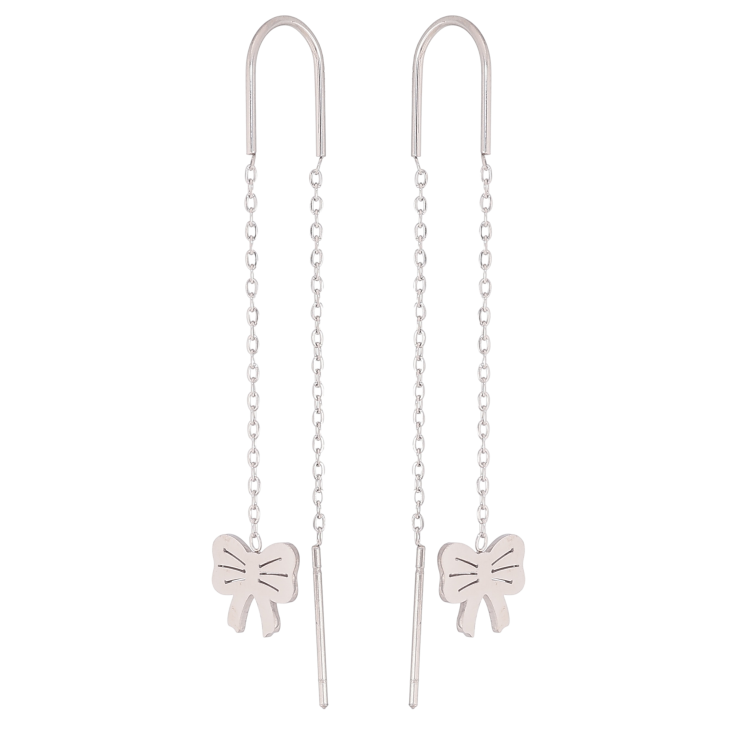 Сережки Нержавіюча сталь протяжки "Банти" фото №5