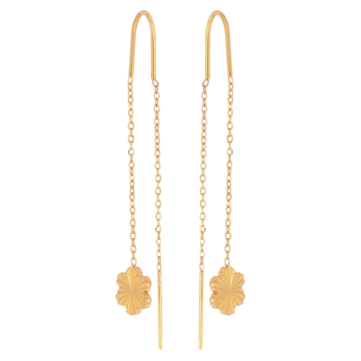 Сережки Нержавіюча сталь протяжки "Квіточки" фото №12