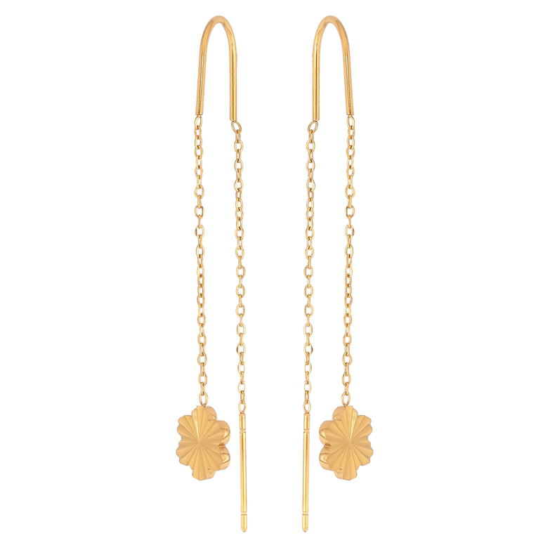 Сережки Нержавіюча сталь протяжки "Квіточки" фото №1