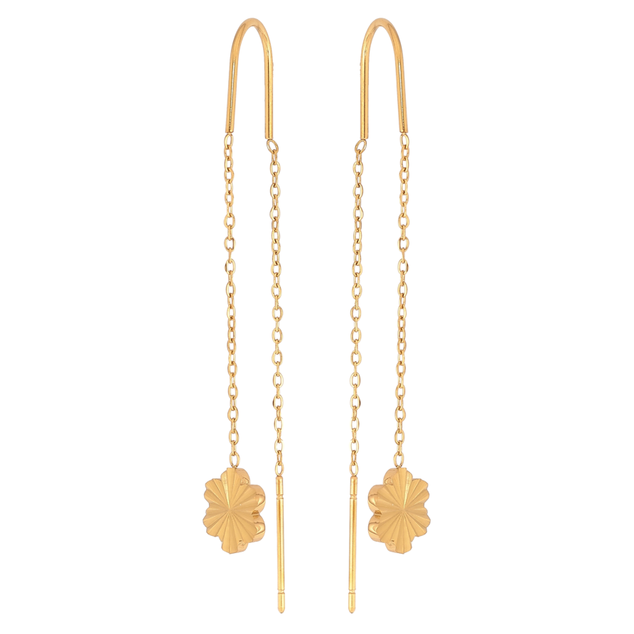 Сережки Нержавіюча сталь протяжки "Квіточки" фото №1