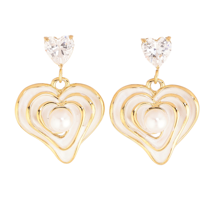 Сережки Нержавіюча сталь пусети "Сердечка" фото №7