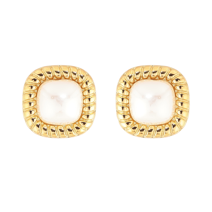 Сережки Нержавіюча сталь пусети "Візерунок з перлинами" фото №16 Сережки Нержавіюча сталь пусети "Візерунок з перлинами" фото №16