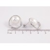 Серьги Нержавеющая сталь пусеты "Колечки с жемчужинами" фото №2