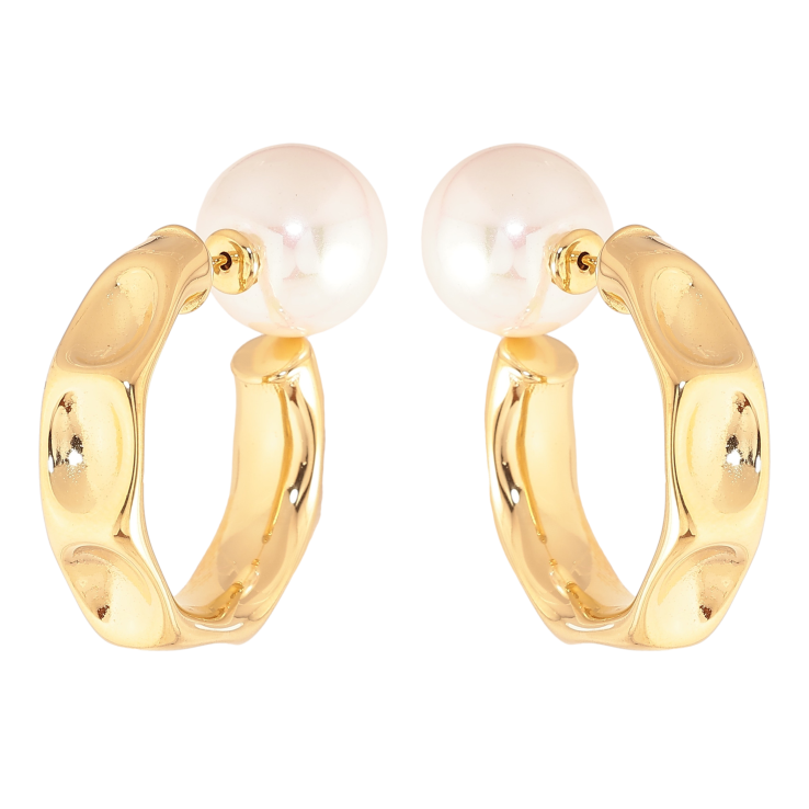 Сережки Нержавіюча сталь пусети-джекети "Дуги з перлинами" ø 14мм фото №24 Сережки Нержавіюча сталь пусети-джекети "Дуги з перлинами" ø 14мм фото №24