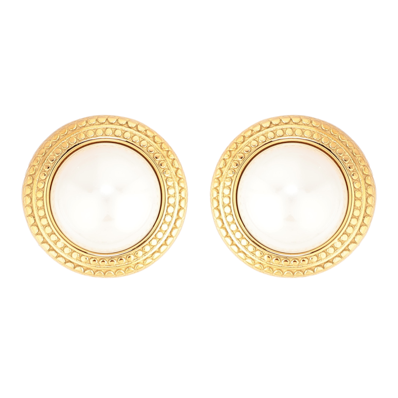 Серьги Нержавеющая сталь пусеты "Жемчужины" фото №1