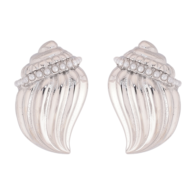 Сережки Нержавіюча сталь пусети "Мушлі" фото №2