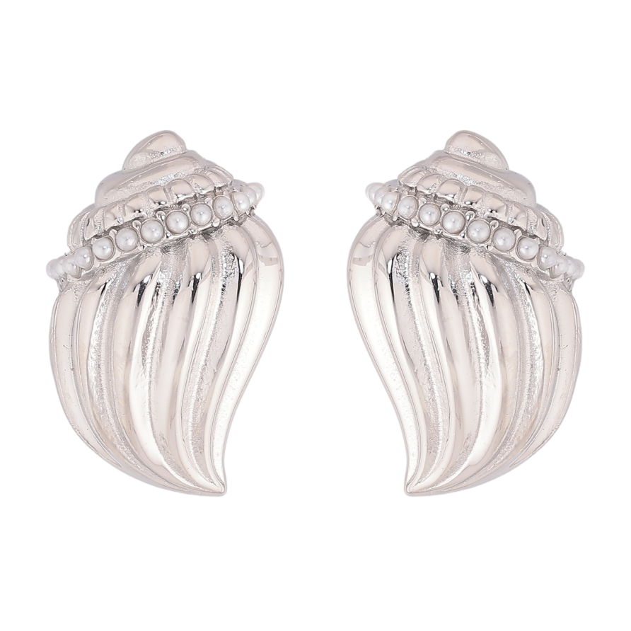 Серьги Нержавеющая сталь пусеты "Ракушки" фото №1